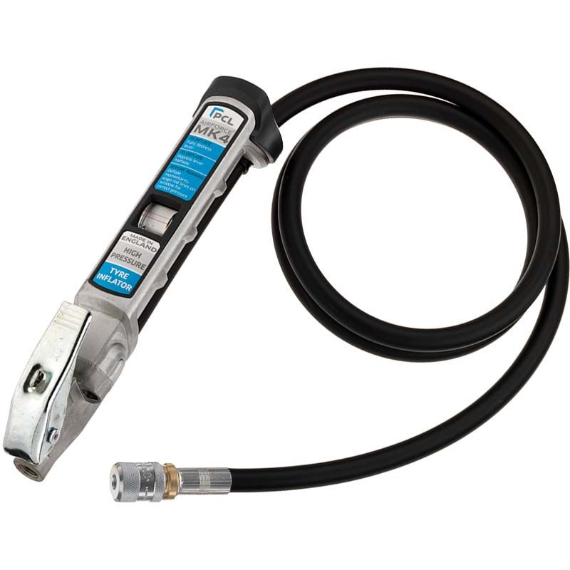 PCL AFG6H04 AIRFORCE MK4 High Pressure Tyre Inflator 1.8m Hose 8V1 Screw-On Connector
