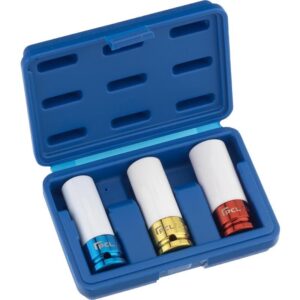 PCL APA12 3 Piece Alloy Wheel, Deep Impact Socket Set, 1/2" Drive