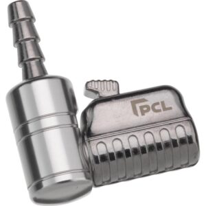 PCL CH4H01 Tyre Valve Connector, Angled, Swivel, 1/4 i/d Hose Tailpiece, Open End