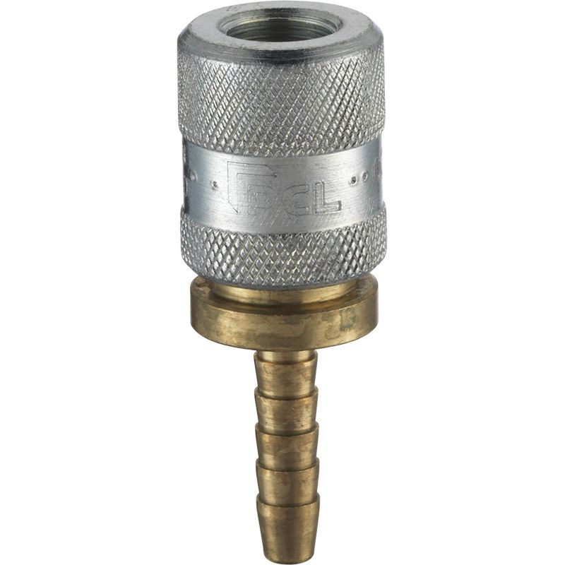 PCL CO10H03 12V1 Screw-On Tyre Valve Connector, 6.35mm (1/4) i/d Hose Tailpiece, Open End (Carton)