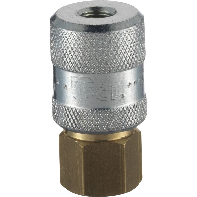 PCL CO9P03 8V1 Screw-On Tyre Valve Connector, Female Thread Rp 1/4, Open End (Carton)