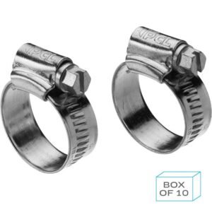 PCL PC1116 Worm Drive Hose Clip (11-16mm), Mild Steel Zinc Plated (Supplied in a Box of 10)